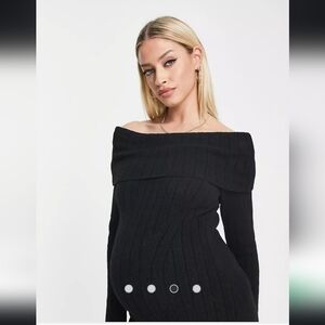 Asos ribbed sweater maternity dress